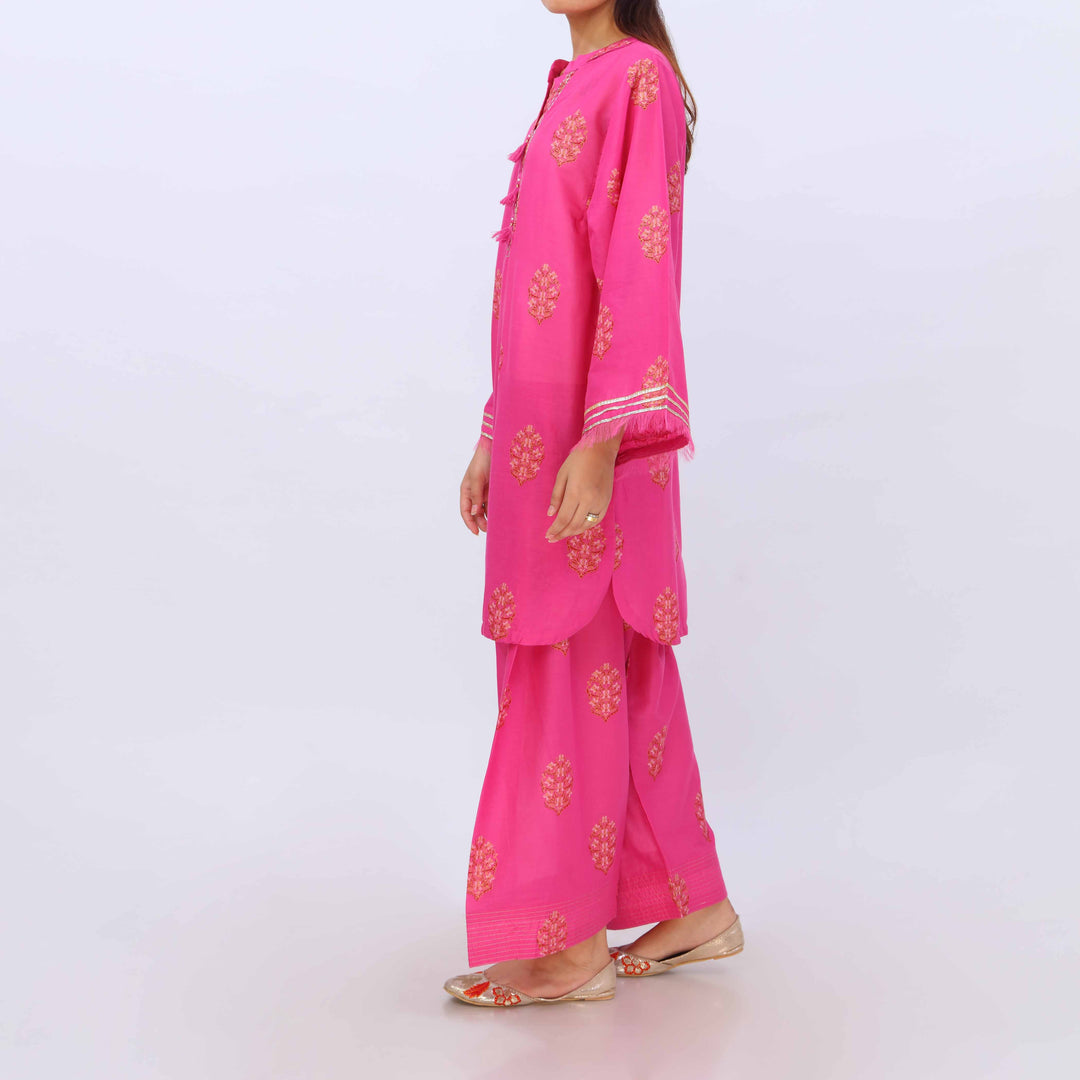 2 PC- Cotton Cambric Printed Suit PS5393
