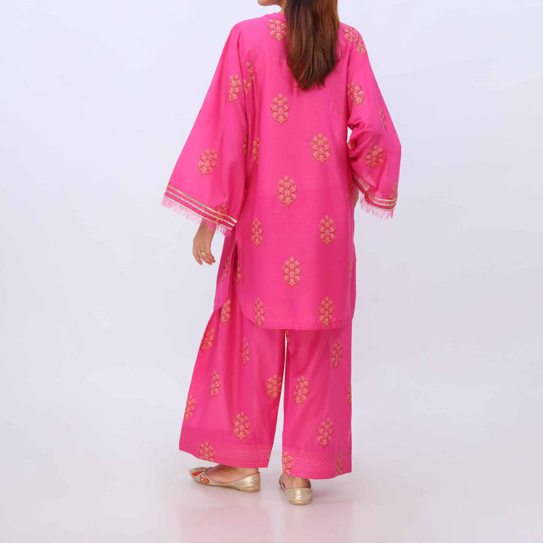 2 PC- Cotton Cambric Printed Suit PS5393