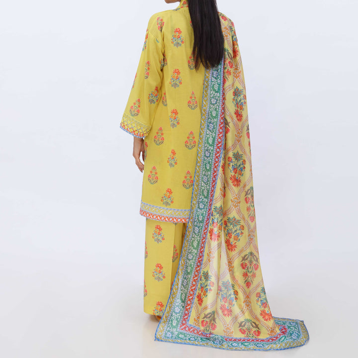 3PC- Digital Printed Cotton Cambric Suit PS5431