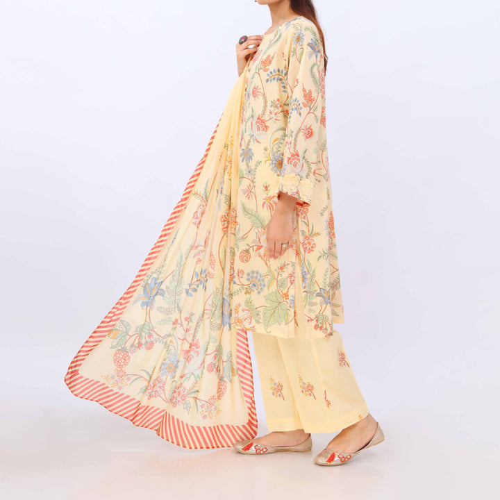 3 PC- Digital Printed Lawn Suit PS5432