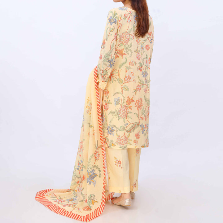 3 PC- Digital Printed Lawn Suit PS5432
