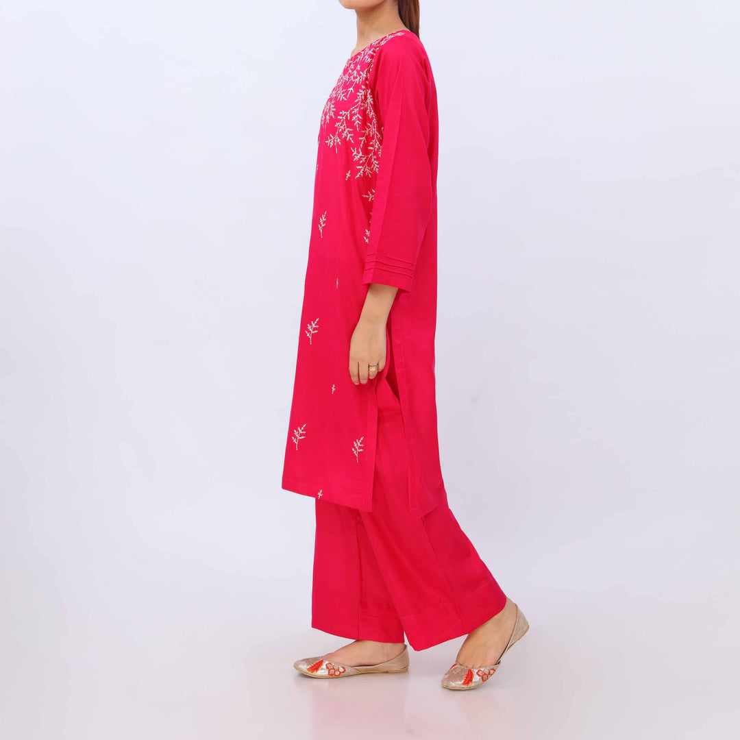 2 PC- Embroidered Cambric Suit PS5446