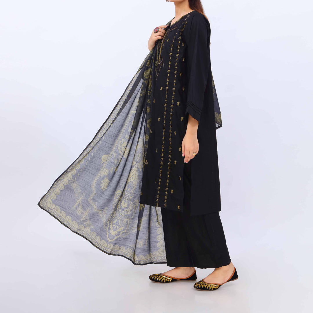 3 PC- Embroidered Cambric Suit PS5447