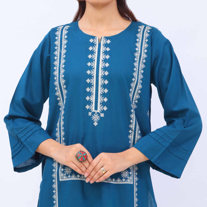3 PC- Embroidered Cambric Suit PS5449