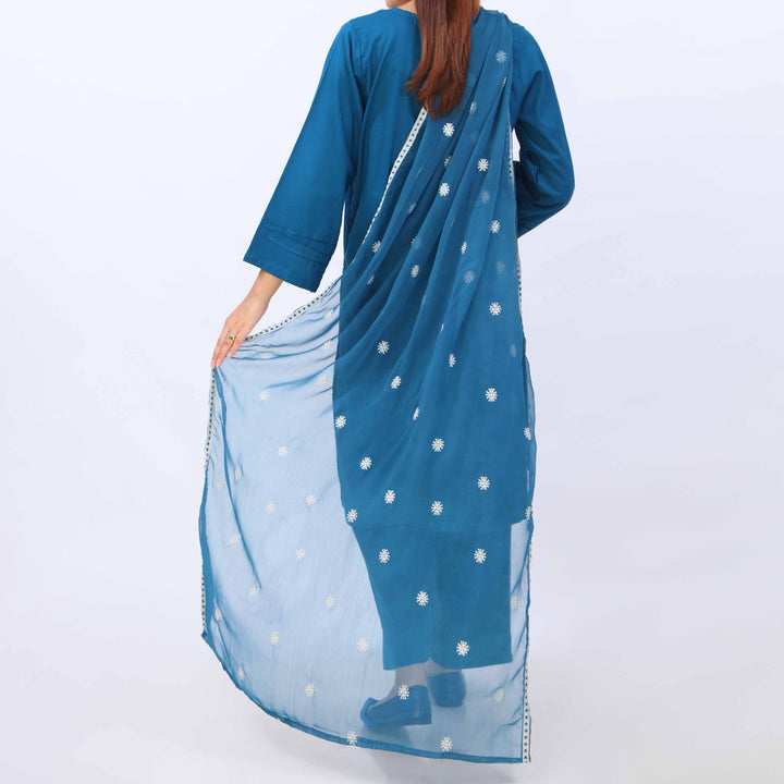3 PC- Embroidered Cambric Suit PS5449