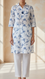 White Printed Lawn Shirt PS6021