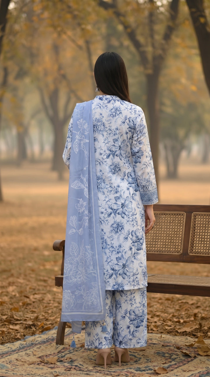 3 PC Embellished Cambric Suit PS607412