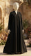 Black Grip Silk Abaya PS618101