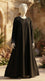Black Grip Silk Abaya PS618301