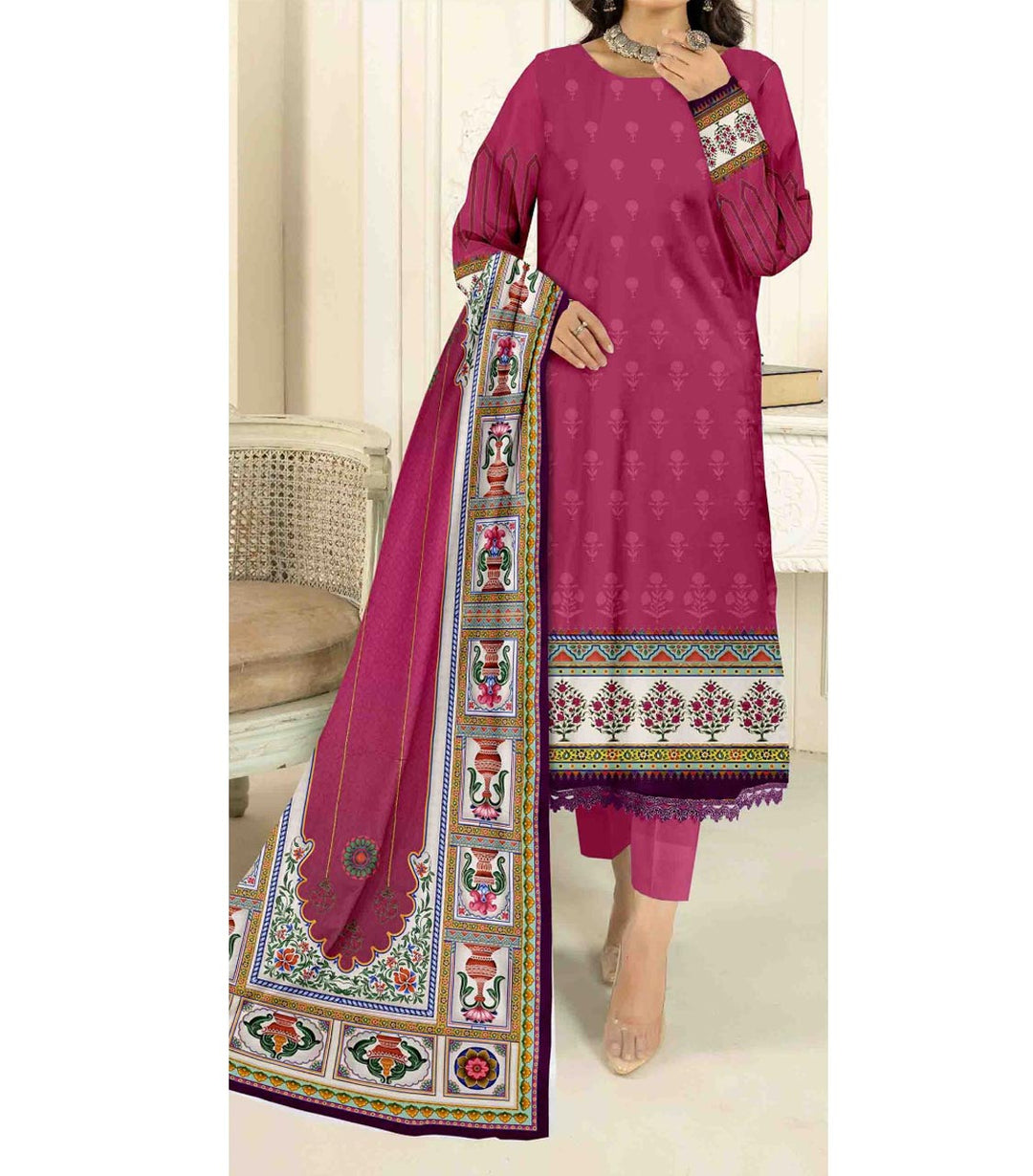 2PC-Digital Printed Lawn Suit PS9415