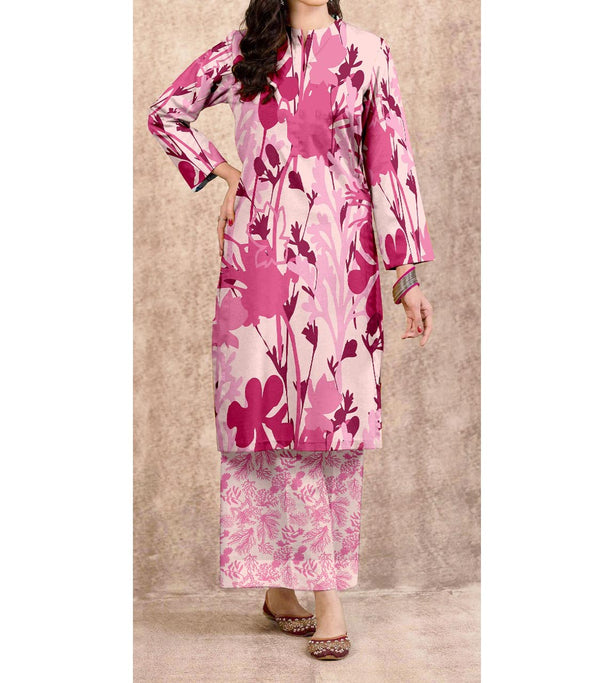 2PC-Digital Printed Cambric Suit PS9447