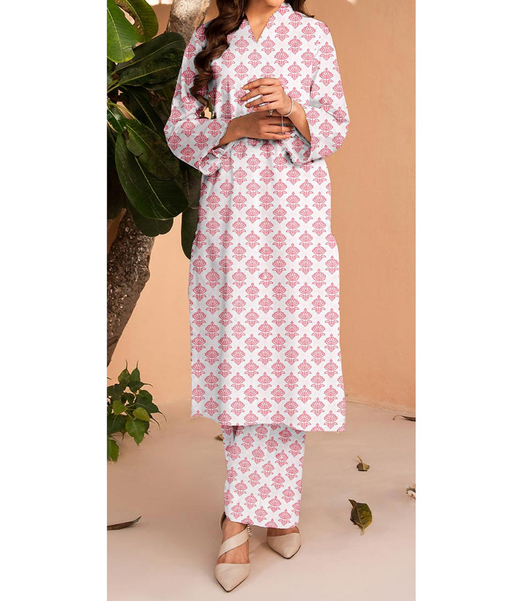 2PC- Unstitched Digital Printed Cambric Suit PS9472