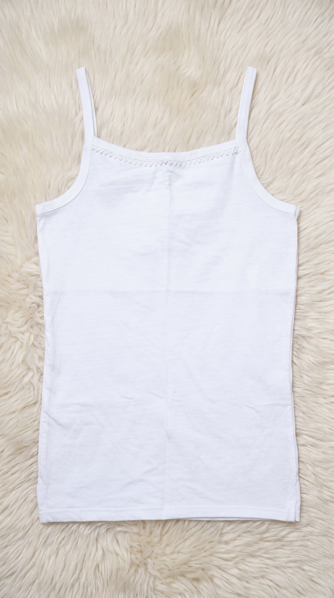 White Solid Tan Top PT600909