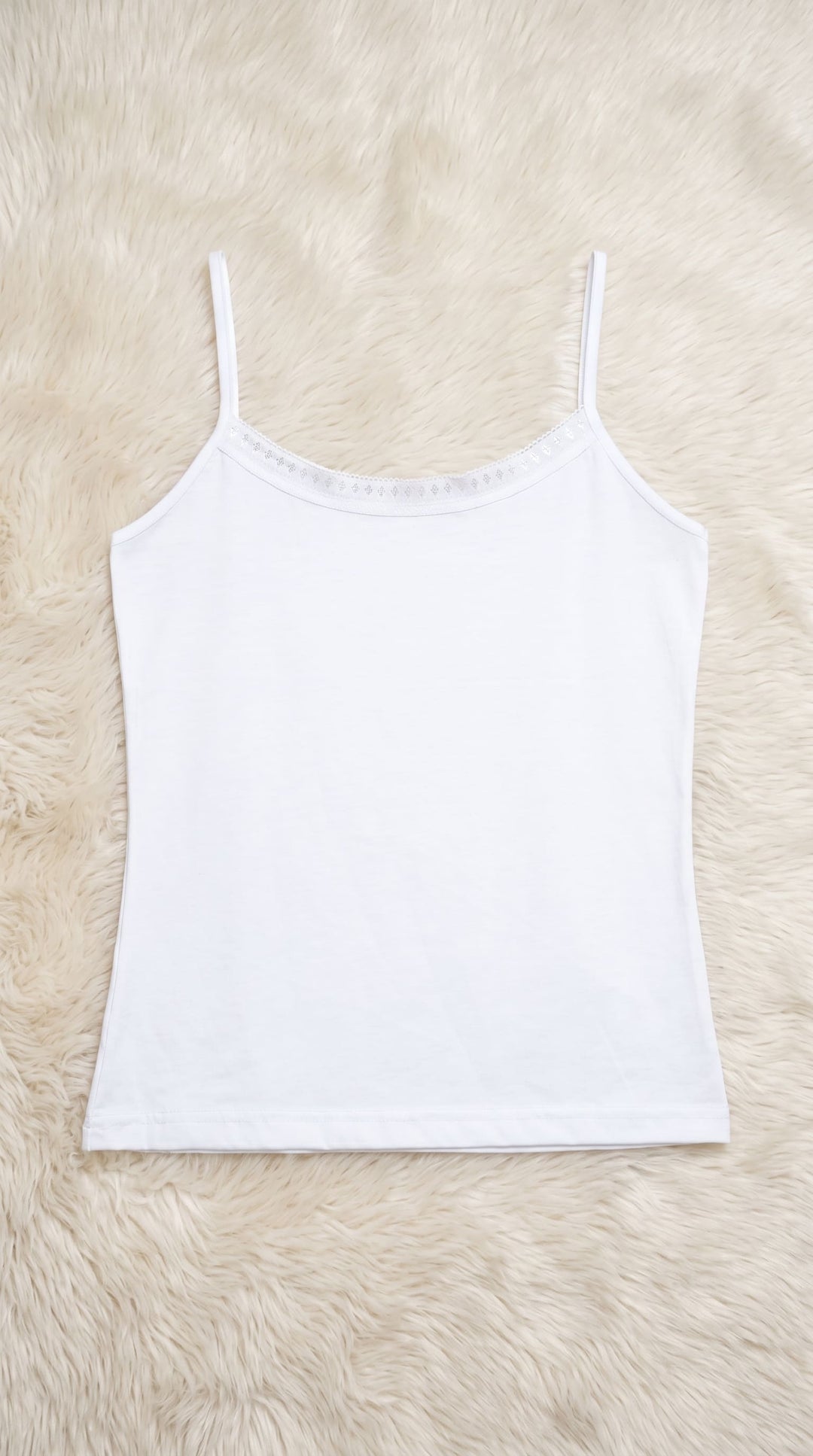 White Solid Tan Top PT601109