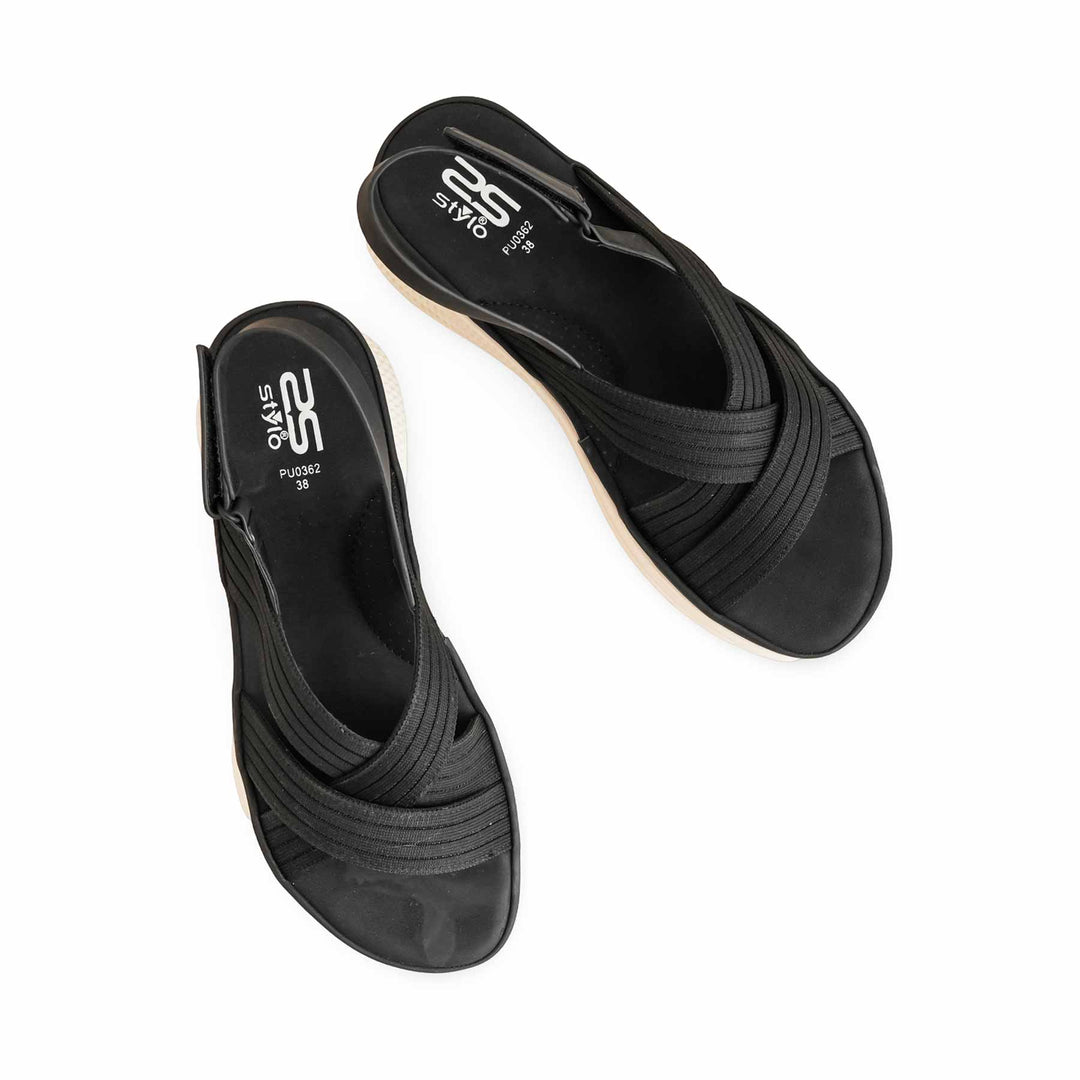 Black Formal Sandal For Ladies PU0362