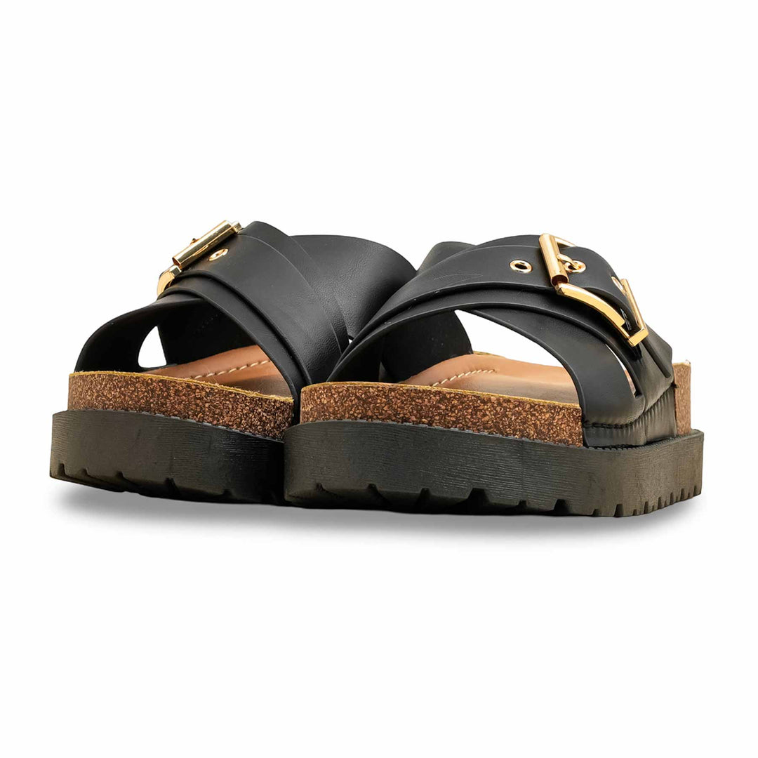 Black Formal Slipper For Women PU0391