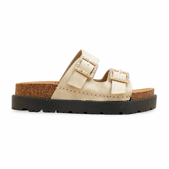 Golden Formal Slipper For Women PU0392