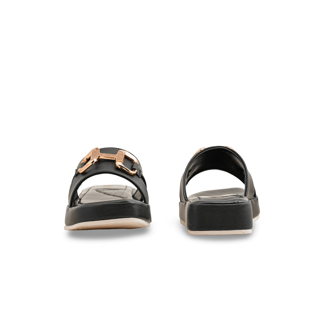 Black Formal Slipper For Ladies PU0426