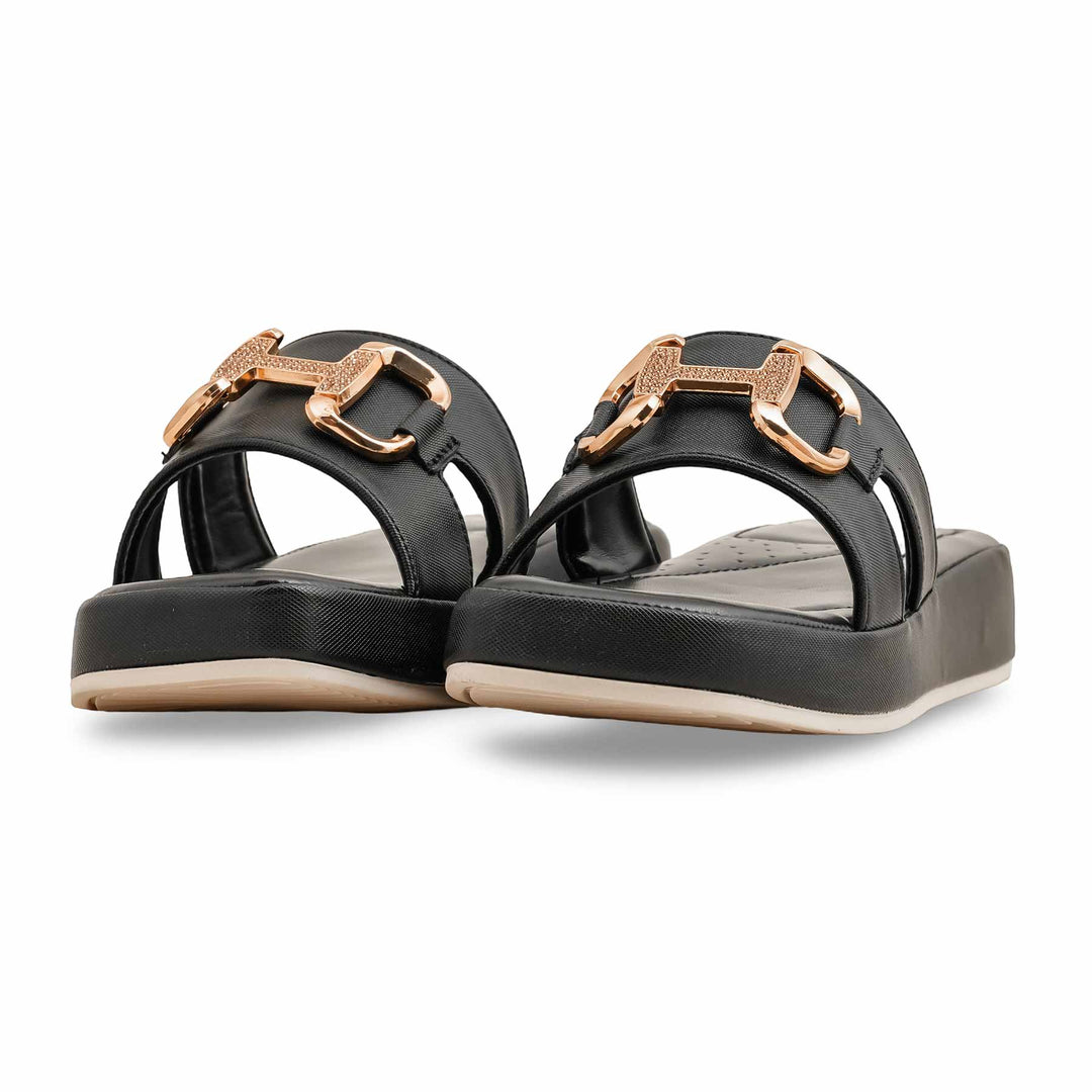 Black Formal Slipper For Ladies PU0426