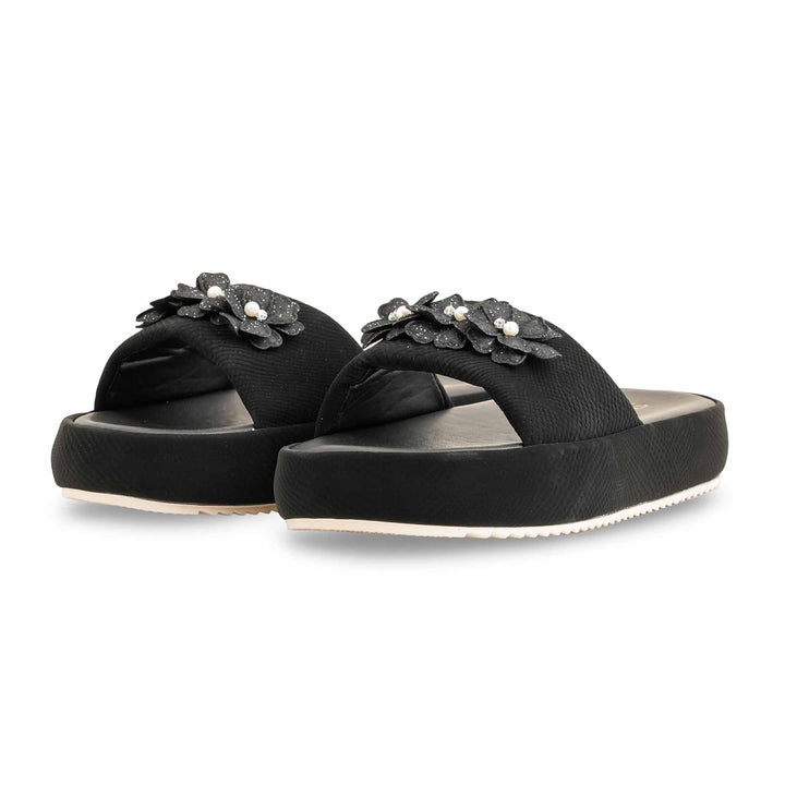 Black Formal Slipper For Ladies PU0453