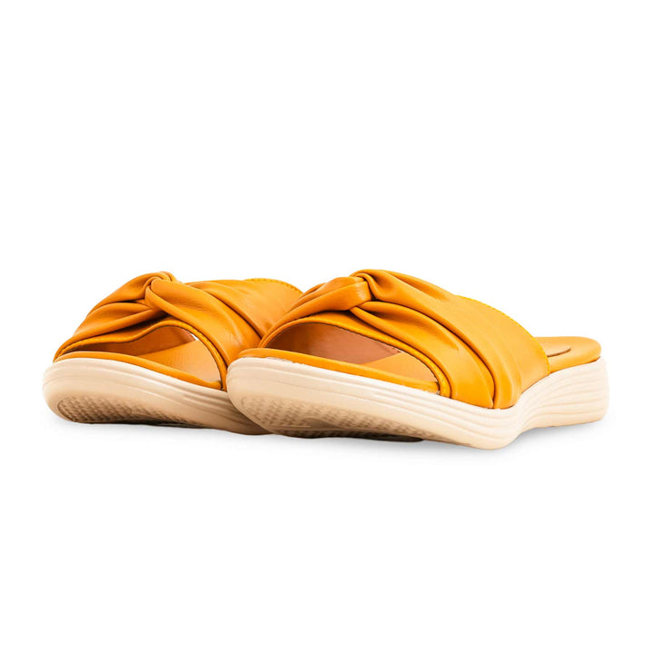 Mustard Formal Slipper For Ladies PU0494