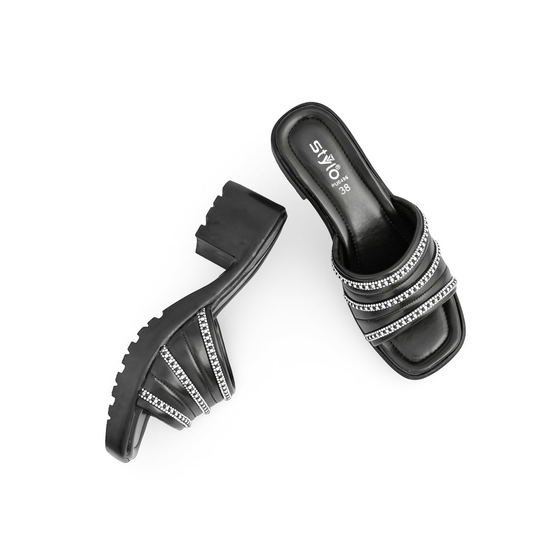 Black Formal Slipper PU0496