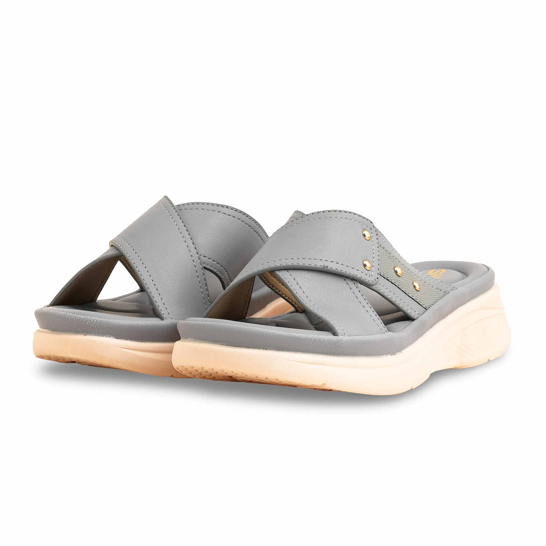 Grey Formal Slipper PU0509