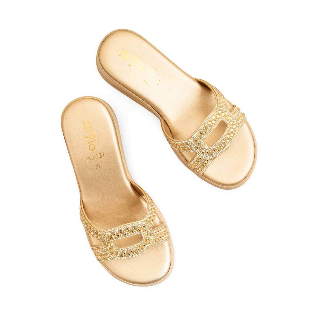 Golden Formal Slipper PU0531