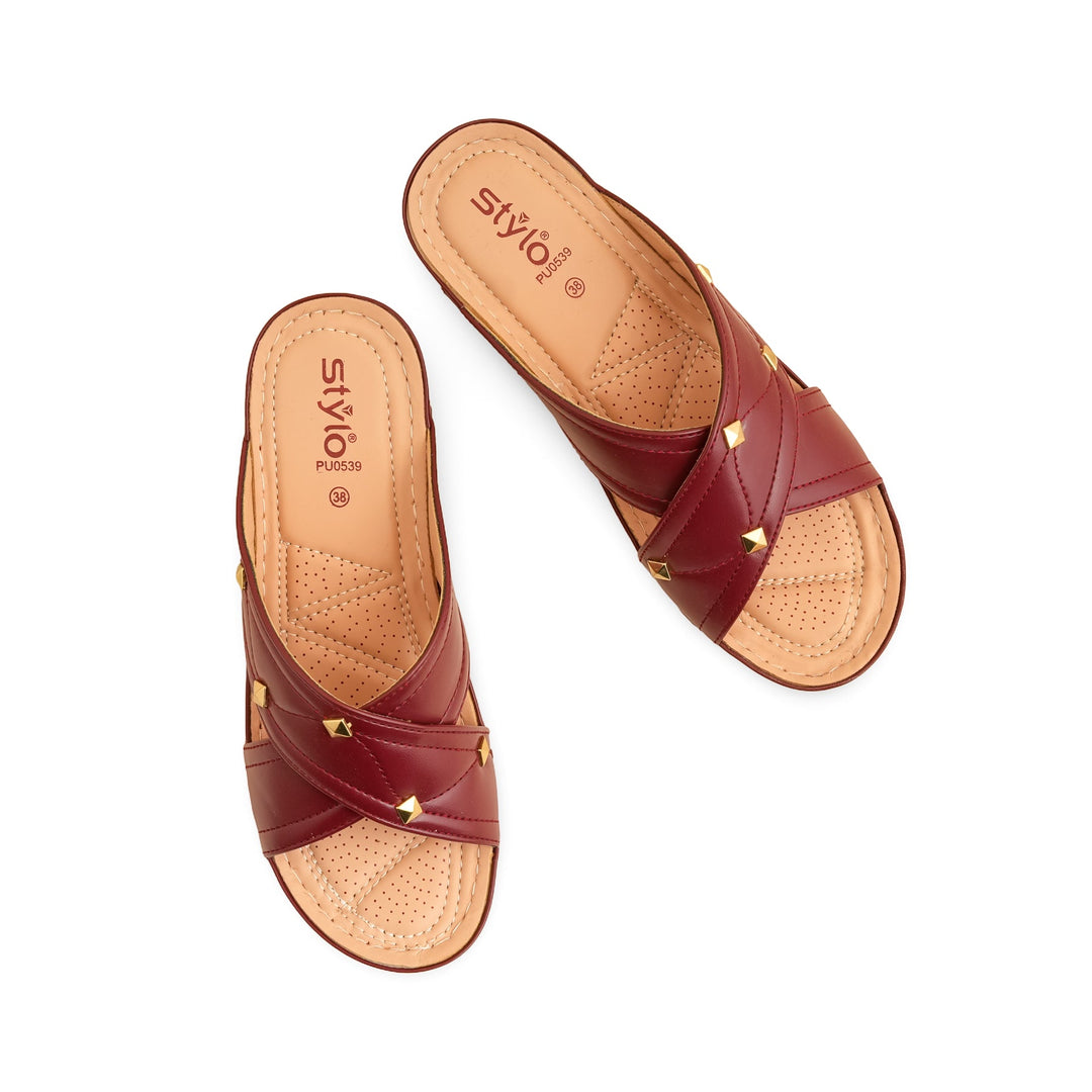 Maroon Formal Slipper PU0539