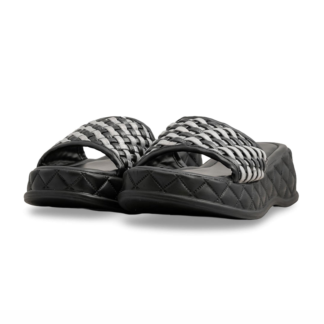 Black Formal Slipper For Ladies PU0561