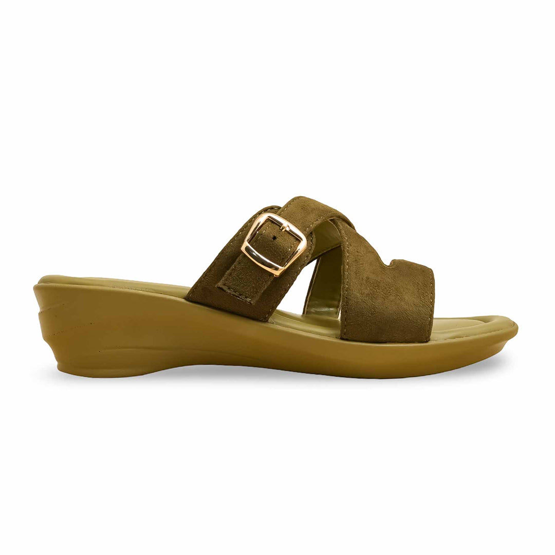 Olive Formal Slipper For Women PU0578
