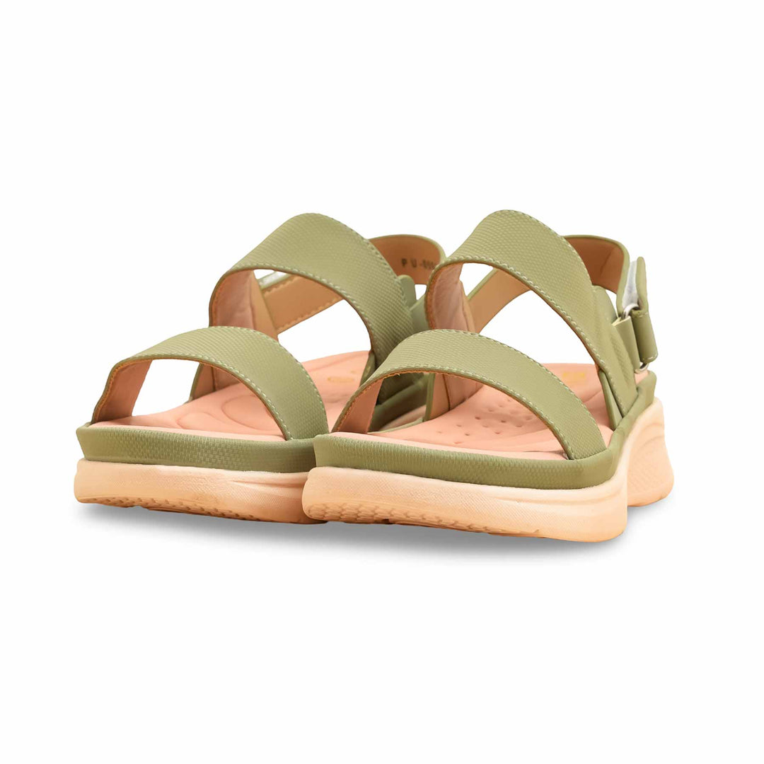 Olive Formal Sandal For Women PU0593