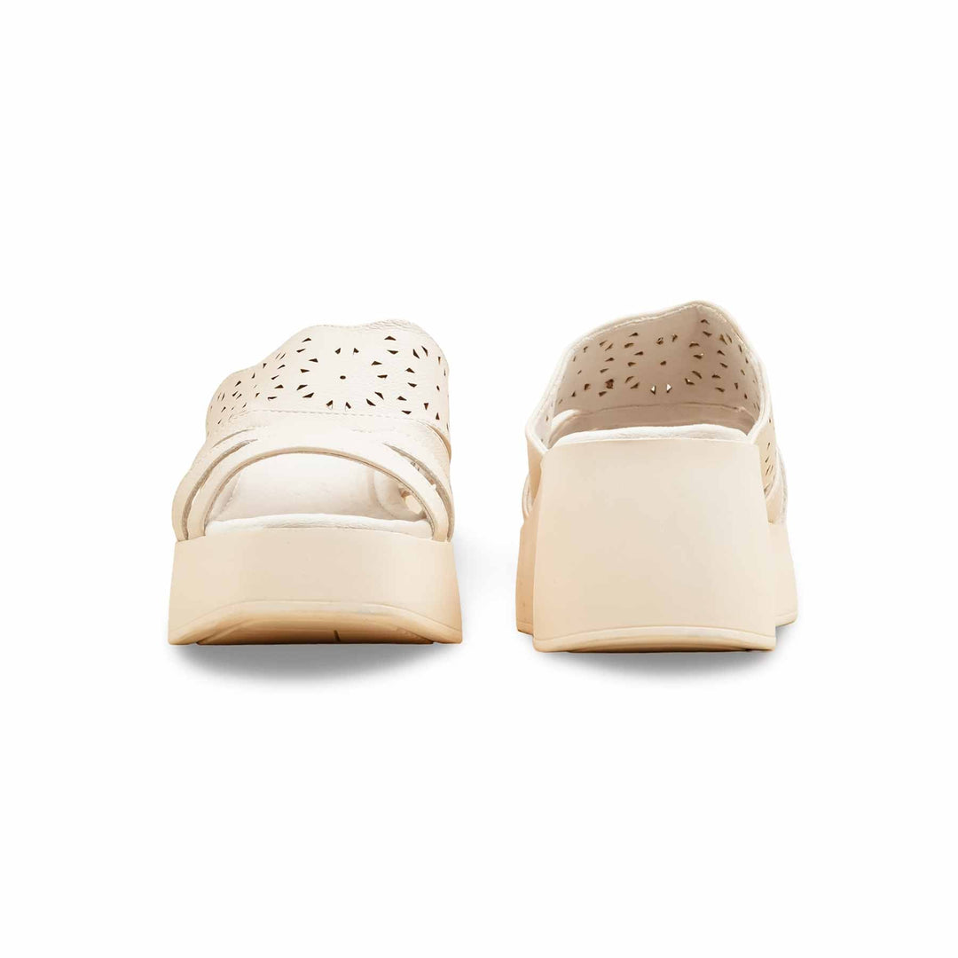 White Formal Slipper For Women PU0606