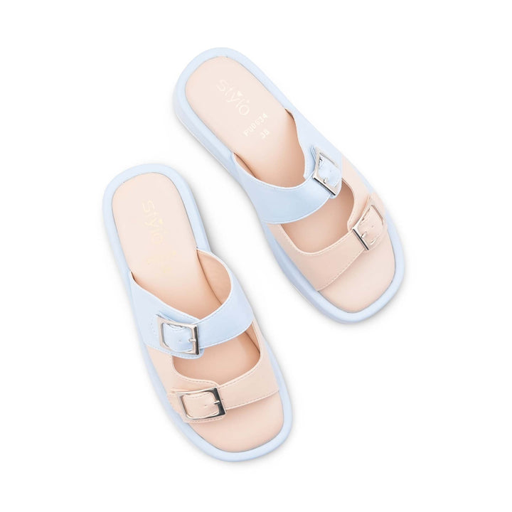 Sky Blue Formal Slipper For Ladies PU0634