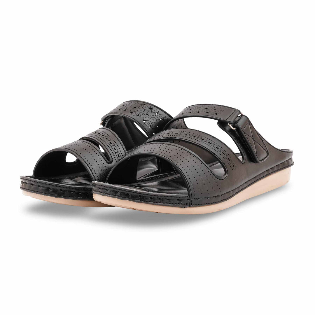 Black Formal Slipper For Women PU0652