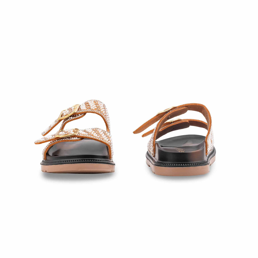 Golden Formal Slipper For Women PU0657