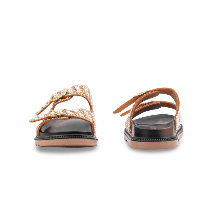 Golden Formal Slipper For Women PU0657