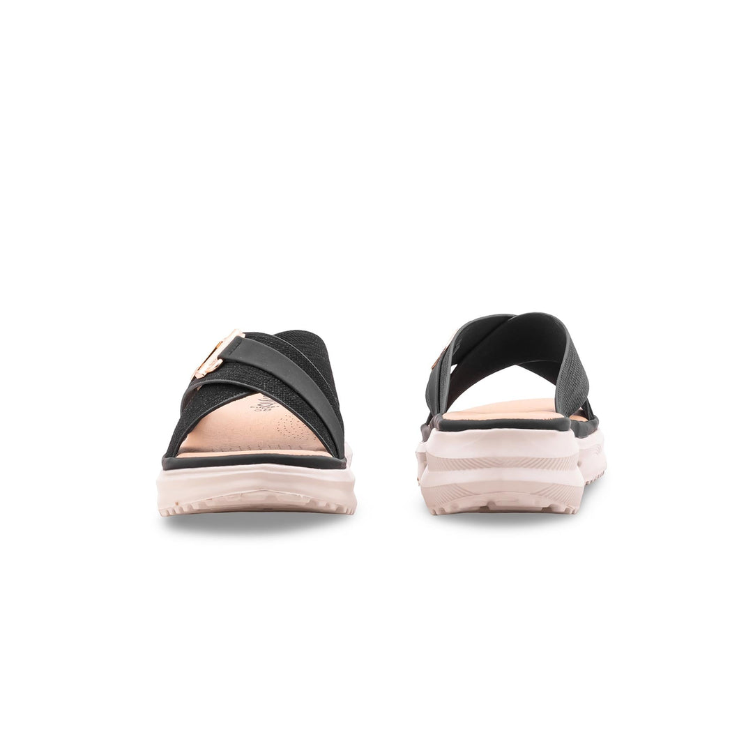 Black Formal Slipper For Ladies PU0661