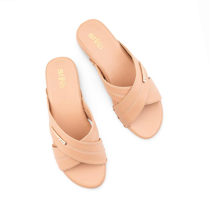 Beige Formal Slipper For Ladies PU0665