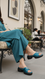 Teal Blue Formal Slipper For Women PU0666