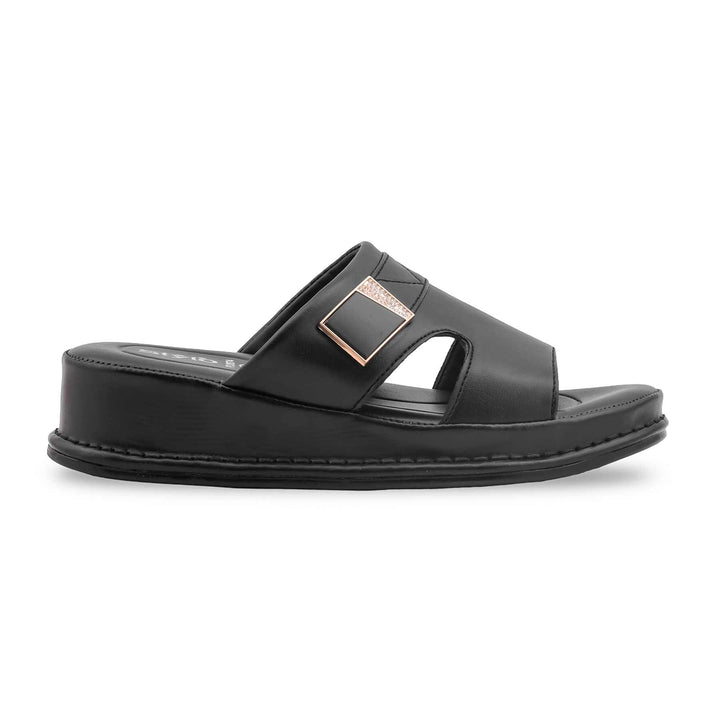 Black Formal Slipper For Women PU0674
