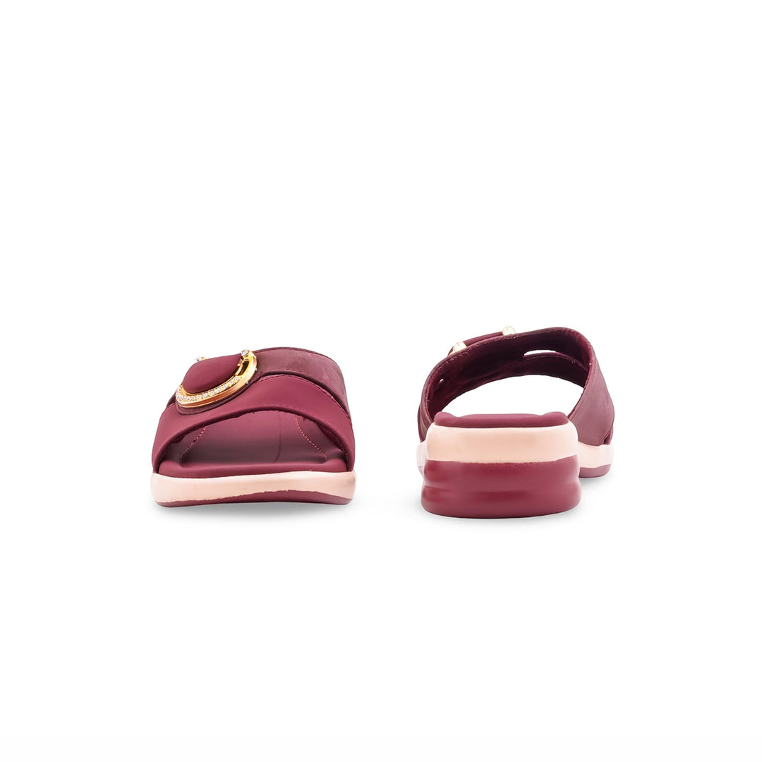 Maroon Formal Slipper For Ladies PU0677