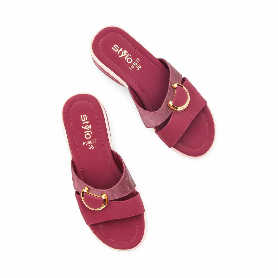 Maroon Formal Slipper For Ladies PU0677