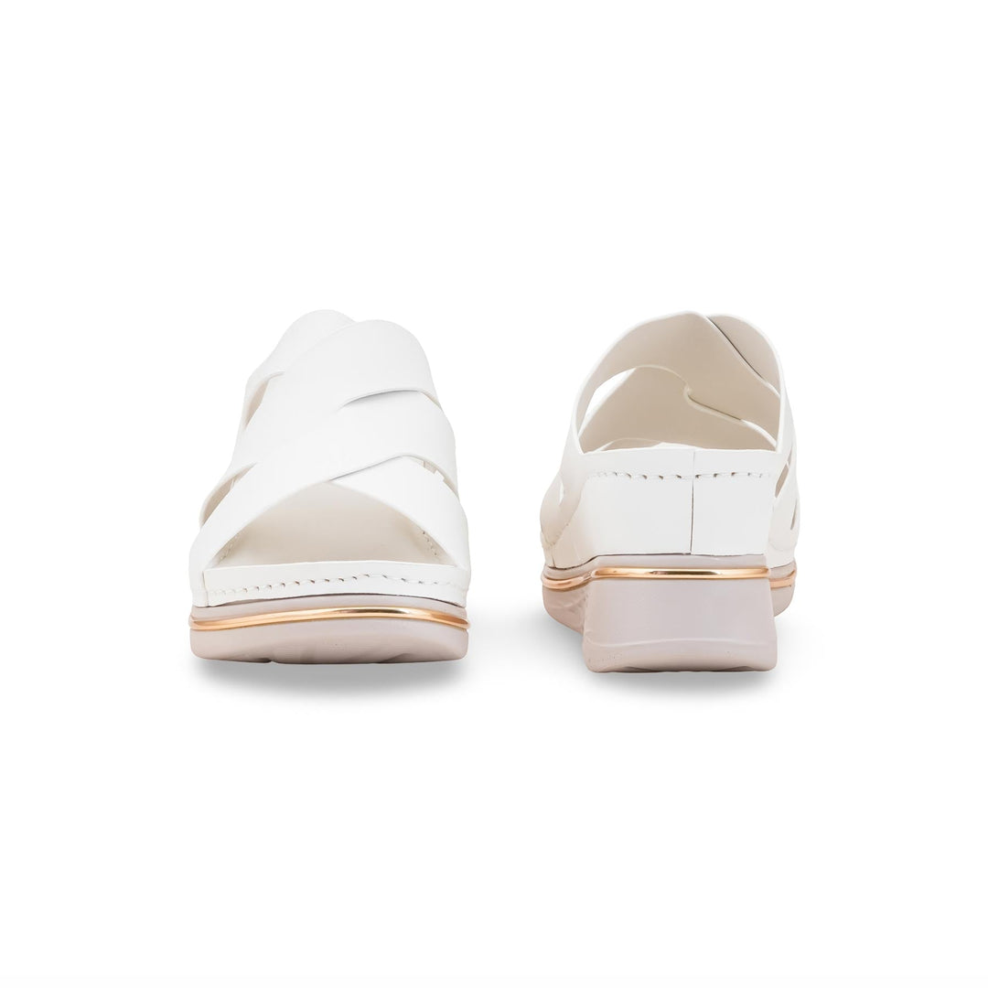 White Formal Slipper For Women PU0703