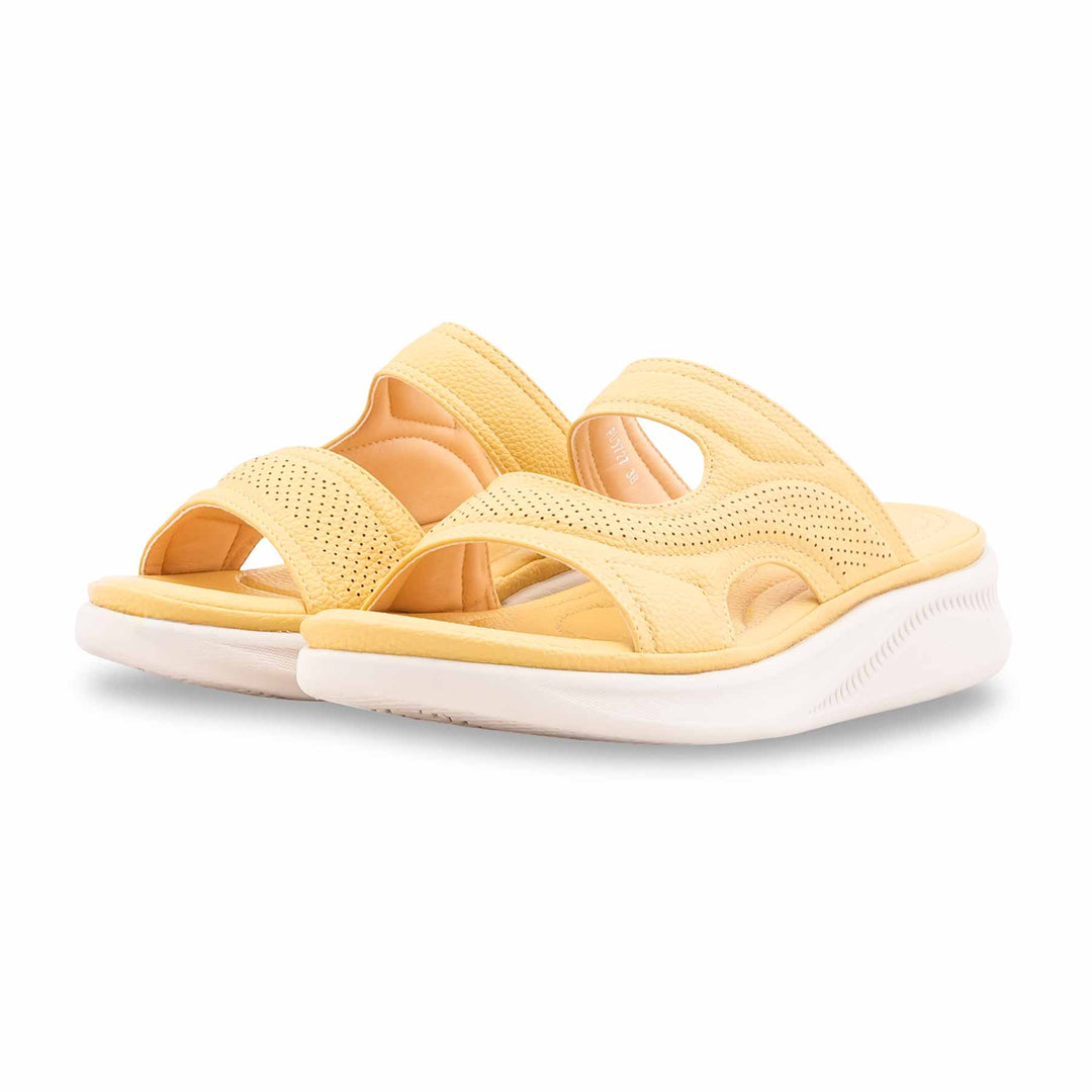 Yellow Formal Slipper For Ladies PU0727