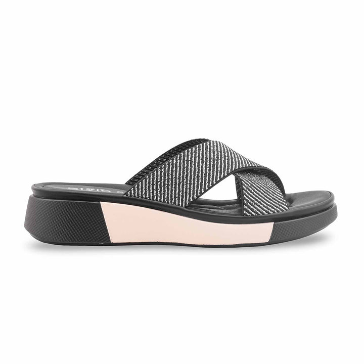 Black Formal Slipper For Ladies PU0730