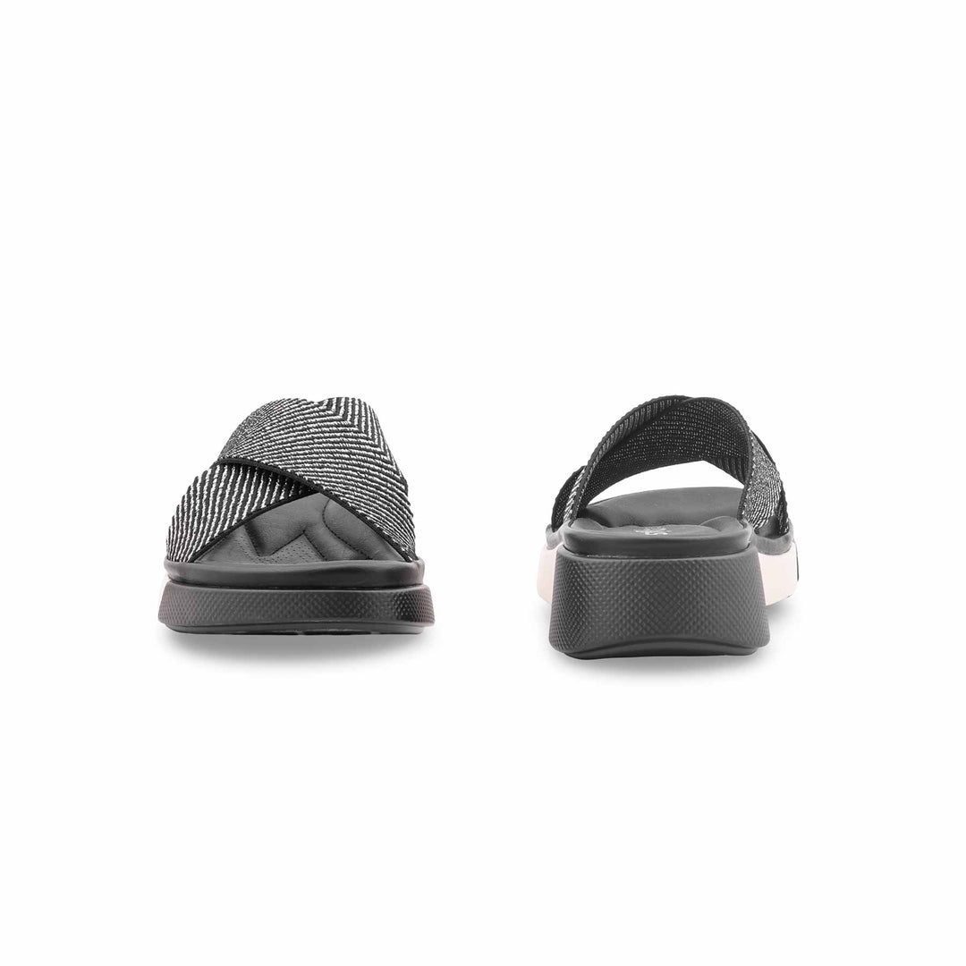 Black Formal Slipper For Ladies PU0730