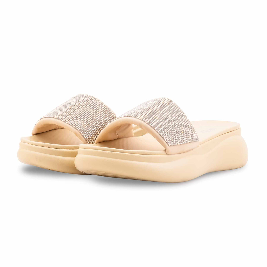 Beige Formal Slipper For Women PU0737