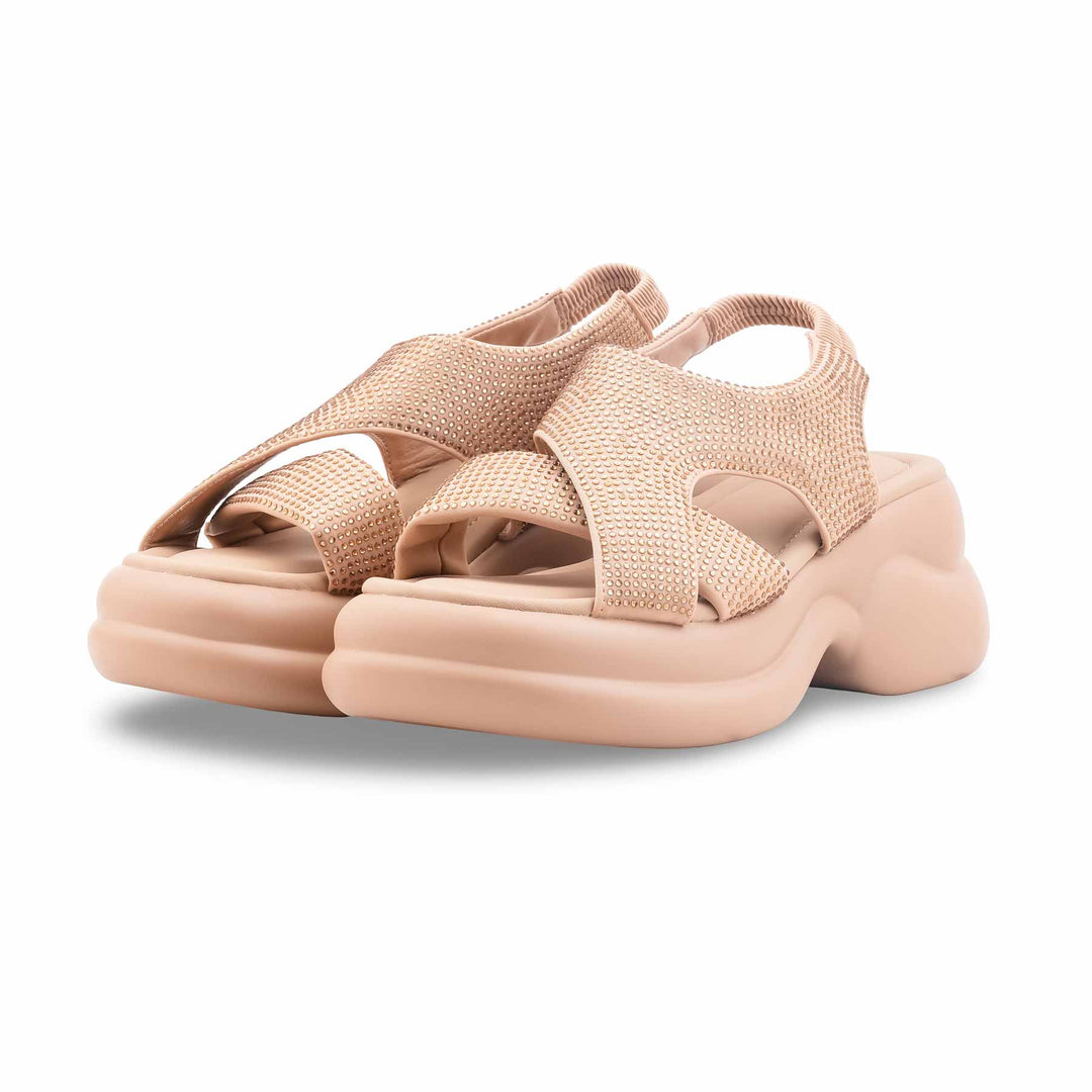 Beige Formal Sandal For Ladies PU0746