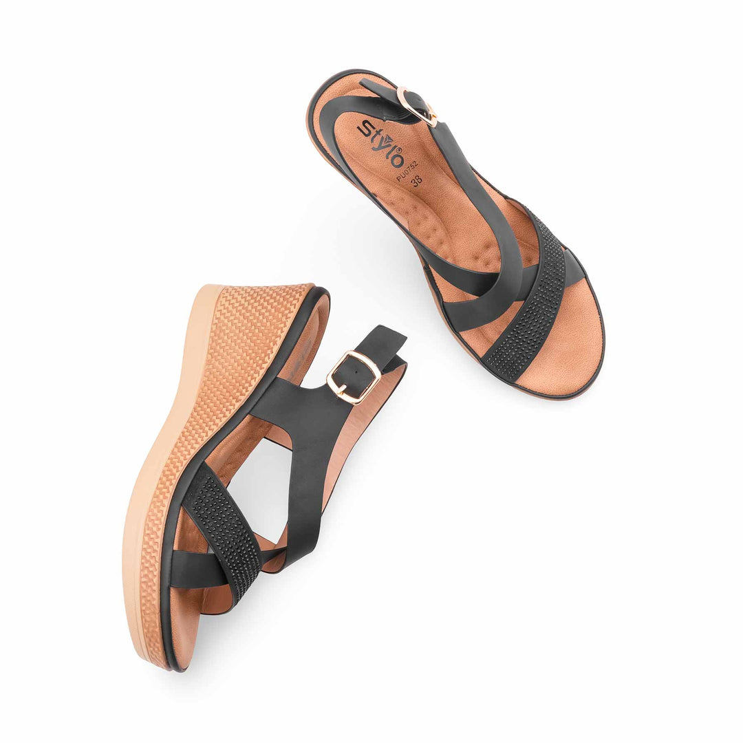 Black Formal Sandal For Women PU0752